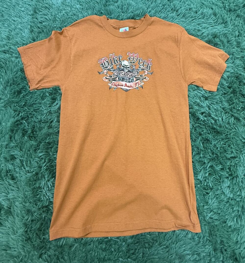 Daytona Beach FL Bike Week 2009 T-Shirt Fruit of the Loom S Souvenir 68th Annual